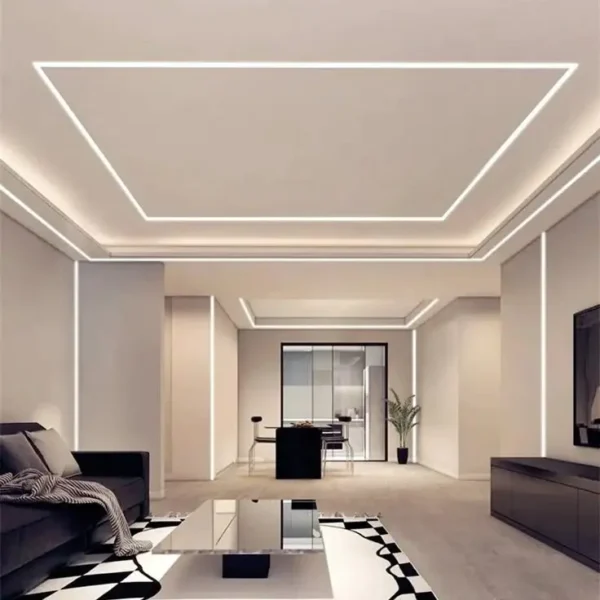 led aluminum profile recessed waist line channel for backlighting corners