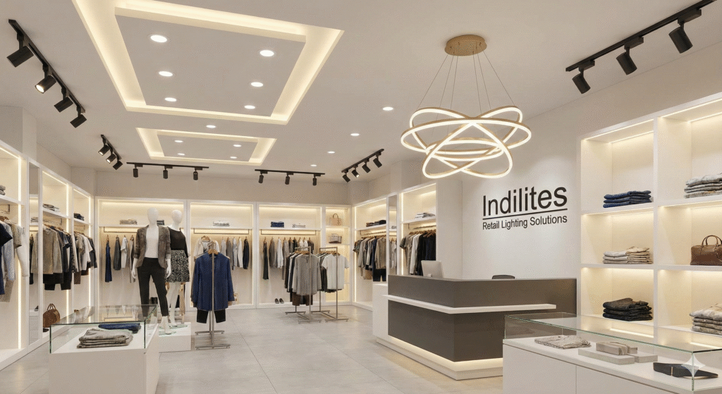 Retail store with custom LED lighting