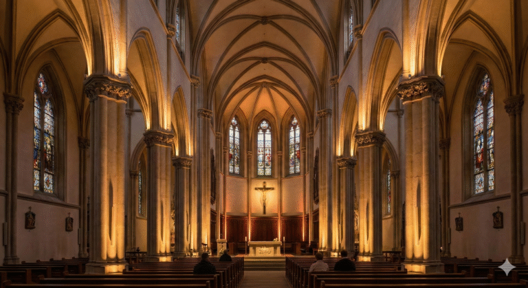 Church with LED lighting