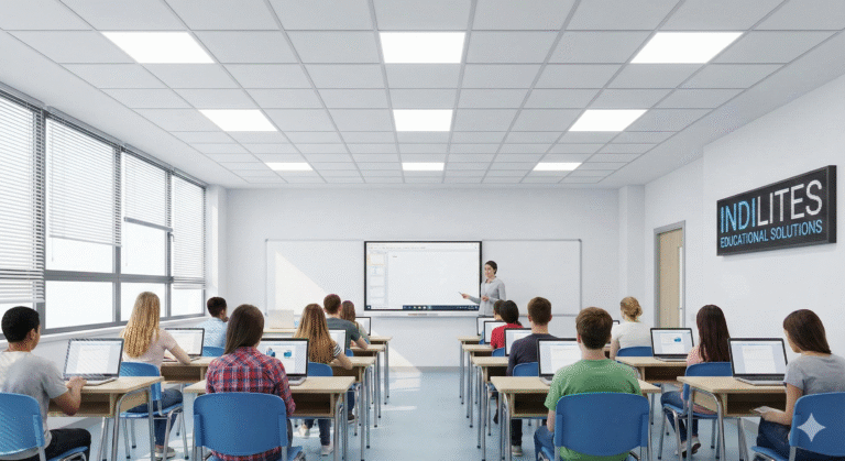 Classroom with LED lighting