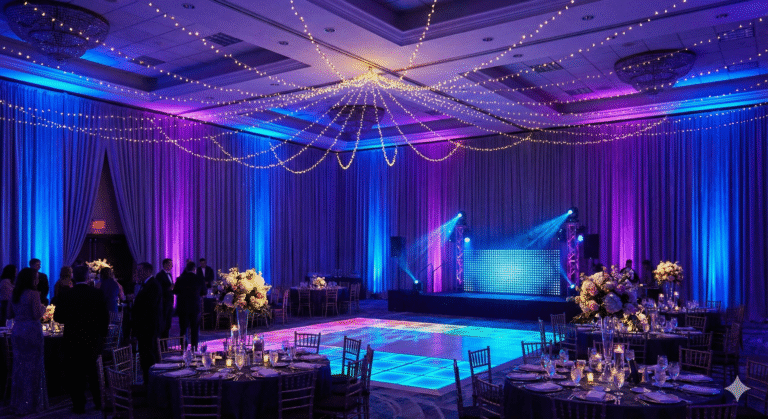 Event with LED lighting setup