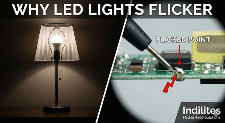 Comparison of flickering LED and stable LED lighting